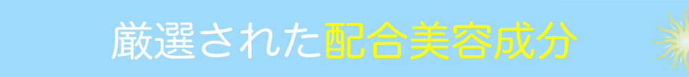 厳選された配合美容成分